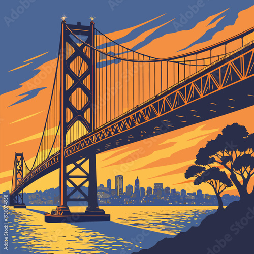 golden gate bridge at sunset