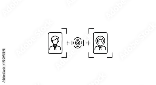 Facial Recognition Technology Identifying Individuals Through Biometric Scanning.