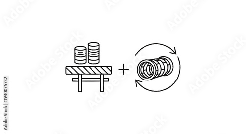 Financial Barrier and Recycling Symbol.