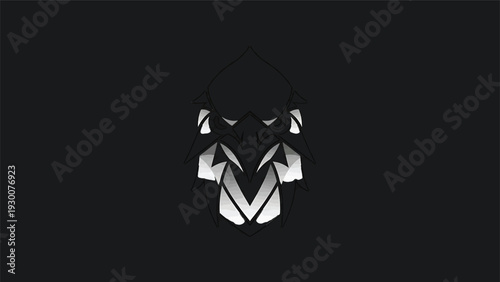 Geometric Wolf Head Logo Design Abstract.