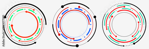 Abstract high tech circular...
