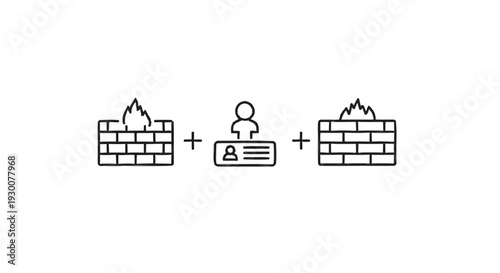Firewall Protection Identity Security Concept.