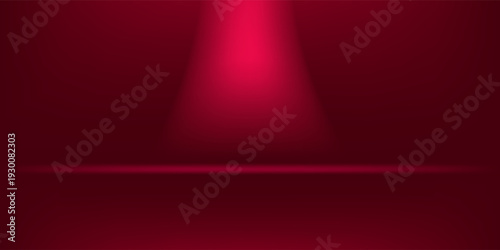 Vertical red light and glow speed movement tech abstract podium vector background