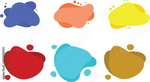 Abstract Shapes with Various Colors: A collection of vibrant, abstract shapes in a range of colors, perfect for adding visual interest to any design. 