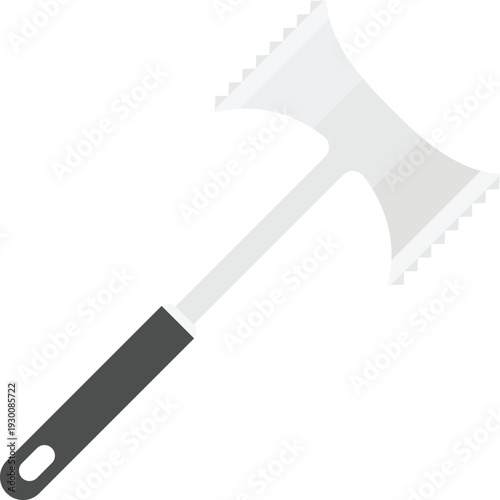 Meat Tenderizer Flat Illustration Isolated on White Background