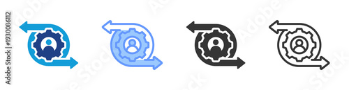 Change Management icon set multiple style collection