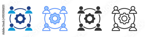 Workforce Planning icon set multiple style collection