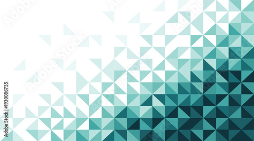 Abstract geometric background with gradient teal triangle pattern