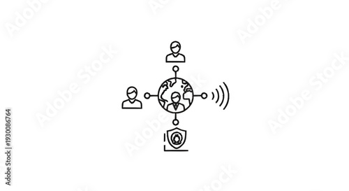 Global Network Connection and Communication Concept.