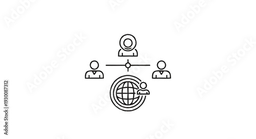 Global Network of People Connected Together.