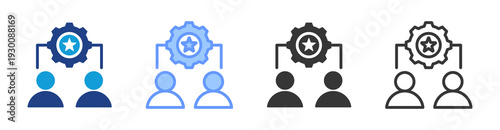Interpersonal Skill  icon set multiple style collection
