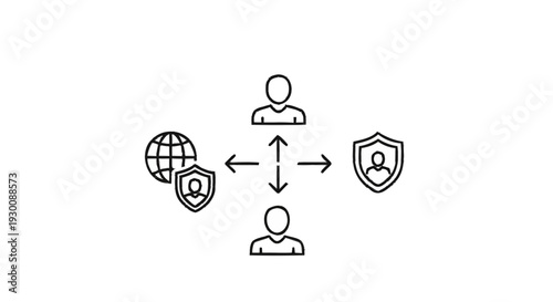 Global Network Security and User Protection Concept.