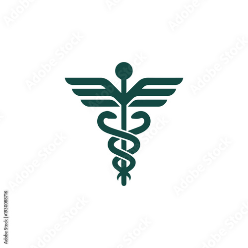 Caduceus Modern Medical Logo