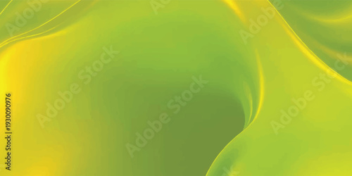 Abstract Green And Yellow Fluid Background With Smooth Organic Gradient For Modern Design