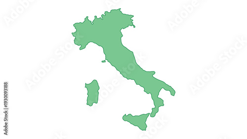 Italy outline green