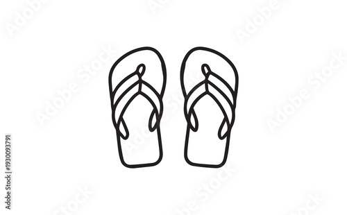 Vector illustration of a pair of flip flops