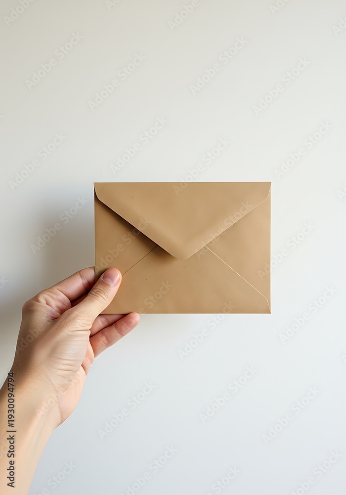 Fototapeta premium Holding Hope: A Simple Kraft Envelope