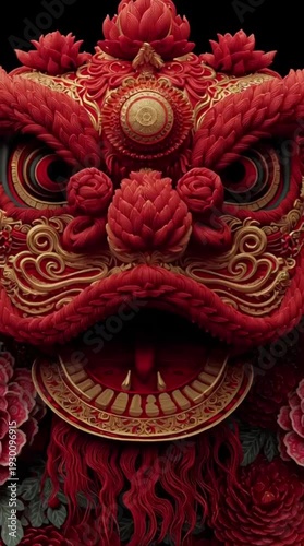 photo of lion dance