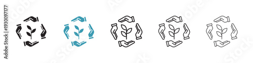 Environment protection icon in flat style. Basic vector symbol illustration
