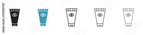 Eye cream icon in flat style. Basic vector symbol illustration