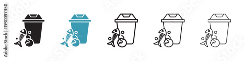 Food waste icon in flat style. Basic vector symbol illustration