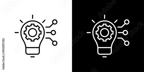 Innovation Icon Sheet Black And White