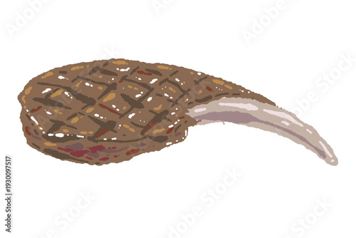 Grilled Bone-in Tomahawk Beef Steak