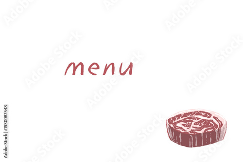 Steak Menu Template with Thick Cut Tenderloin