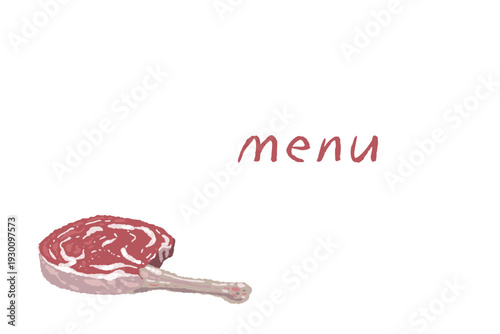 Steak Menu Template with Tomahawk Steak