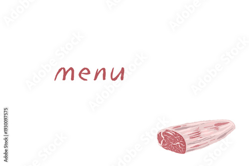 Steak Menu Template with Tenderloin Block