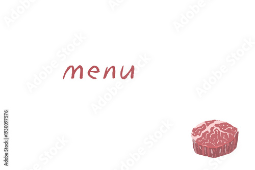 Steak Menu Template with Thick Cut Tenderloin Small