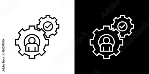 Management Icon Sheet Black And White