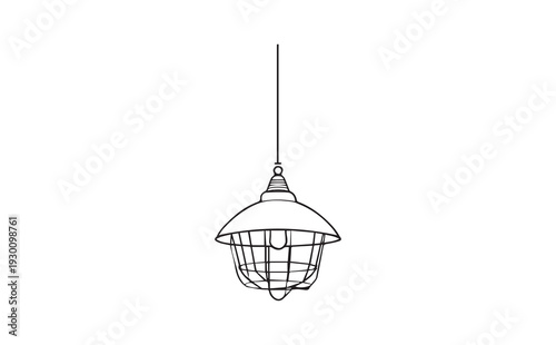 Vector hanging wire cage pendant light fixture