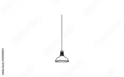 Vector pendant lamp icon