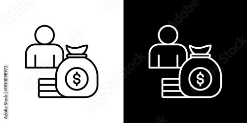 Investor Icon Sheet Black And White