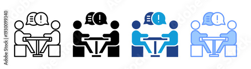 Counselling icon set multiple style collection