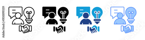 Soft Skills icon set multiple style collection