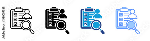 Performance Appraisal icon set multiple style collection