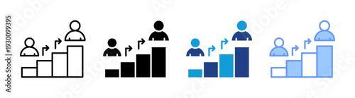Succession Planning icon set multiple style collection