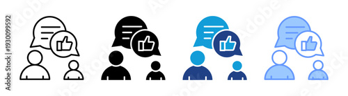 Feedback icon set multiple style collection