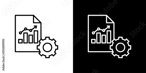 Project Management Icon Sheet Black And White