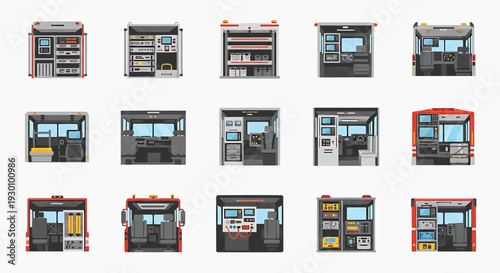 Various computer motherboard components illustrated on screens