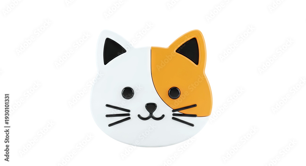 Obraz premium Cute Calico Cat Face Charm