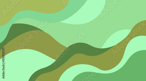 Soothing green abstract waves for modern design projects
