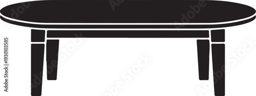 Black oval table with four legs black table furniture