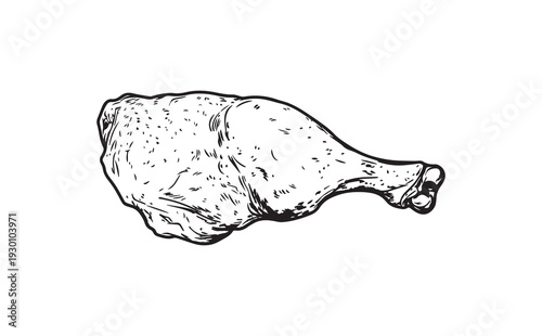 Vector chicken leg illustration