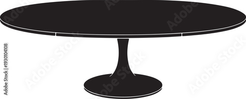 Black round table with pedestal base