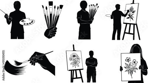 Colorful cartoon farm set featuring green tractor red barn hay bale scarecrows and grain sacks isolated on white background