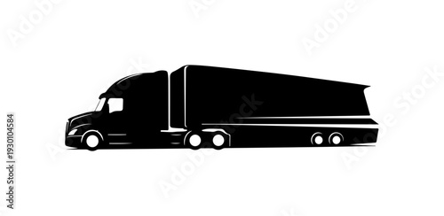 Modern Semi Truck Vector Illustration