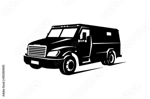 Black Armored Police Transport Vehicle SVG